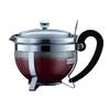 BODUM 12030-16 CHAMBORD Teapot, 16.9 fl oz (500 ml), Silver, Green Tea, Chinese Tea, Herbal Tea, Fruit Tea, Stainless Steel Filter, Glass Beaker, Dishwasher Safe view 1