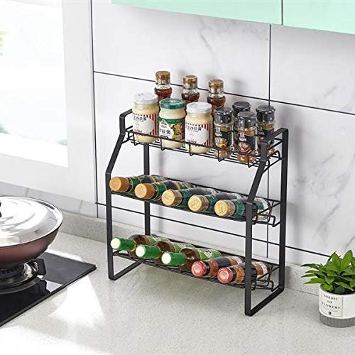 HopeHope Three Tier Kitchen Seasoning Storage Rack Modern Look