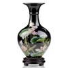 9.45'' China Style Decorative Vase, Classic Ceramic Vases for Art Home Decoration, Chinese Retro Porcelain Ceramic Vase with Base, Beauty Lotus Flower Painting, Black view 1
