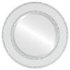 OVALCREST Round Beveled Wall Mirror for Home Decor - Paris Style - Linen White - 35x35 Outside Dimensions view 1