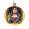 1500 'Salvator Mundi' Masterpiece by Leonardo da Vinci Glass Ball Christmas Ornament 4 Inches view 1
