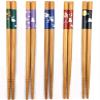 Bamboo Chopsticks Set, Japanese Reusable Wooden Chopsticks with Traditional Pattern Designs, Non Slip Tips Dishwasher Safe Asian Chopsticks for Sushi Ramen Noodles Rice Dining (10, Bunny/Natural) view 1