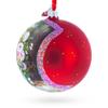 1866 'Spring Bouquet' by Pierre Auguste Renoir Glass Ball Christmas Ornament 4 Inches view 2