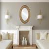 OVALCREST Oval Beveled Wall Mirror for Home Decor - Ramino Style - Desert Gold - 25x35 Outside Dimensions view 3