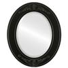 OVALCREST Oval Beveled Wall Mirror for Home Decor - Ramino Style - Matte Black - 25x29 Outside Dimensions view 1