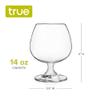 True Brandy Bourbon Whiskey Cognac Scotch Drinking Glasses, Superb Lead-Free Crystal Snifter Glass for Cocktail Party Dishwasher Safe, 14 oz, Set of 4 view 3