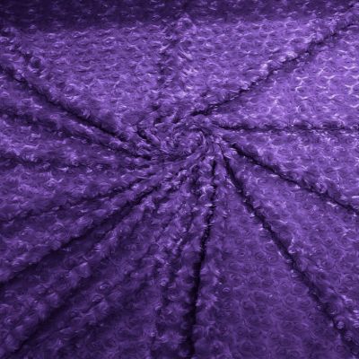New Creations Fabric & Foam Inc, 58/59" Wide Snuggle Rosebud Soft Fabric (Purple, 2 Yards)