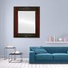 OVALCREST Rectangle Beveled Wall Mirror for Home Decor - Ramino Style - Rosewood - 29x41 Outside Dimensions view 3