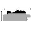 OVALCREST Rectangle Beveled Wall Mirror for Home Decor - Ramino Style - Rosewood - 29x41 Outside Dimensions view 4