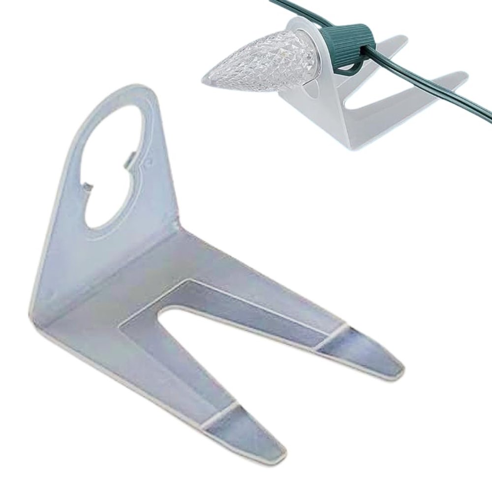 MIK Solutions Christmas Light Clips for Shingles - Roof Light Clips, Shingle Tab Light Clips for C7 C9 Christmas Lights for Shingle and Tile Roofs and Outdoor Hooks for String Lights (100 Pack)