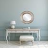 OVALCREST Round Beveled Wall Mirror for Home Decor - Ramino Style - Silver Shade - 19x19 Outside Dimensions view 3