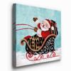 Renditions Gallery Xmas Canvas Wall Art Prints for Home Decor Santa riding Sliegh in Winter Snow Abstract Artowrk for Bedroom Dining Office Kitchen Decorations - 10"X10" LT05 view 2