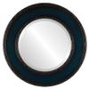 OVALCREST Round Beveled Wall Mirror for Home Decor - Paris Style - Royal Blue - 35x35 Outside Dimensions view 1