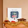 Renditions Gallery Abstract Animal Wall Art for Home Decor Holly & Jolly Christmas Raccoon Canvas Hanging Artwork for Dining Living Room Kitchen Decorations - 10"X10" LT05 view 4