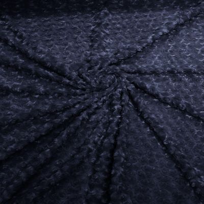 New Creations Fabric & Foam Inc, 58/59" Wide Snuggle Rosebud Soft Fabric (Navy Blue, 3 Yards)