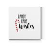 Renditions Gallery Canvas Christmas Wall Art Red White Xmas Candy Cane Wishes Abstract Hanging Artwork for Bedroom Office Home Kitchen Decorations - 10"X10" LT05 view 1