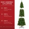 Best Choice Products 7.5ft Pre-Lit Spruce Pencil Christmas Tree Pre-Decorated for Home, Office, Party, Holiday Decoration w/ 1,075 Tips, 350 Lights, Pine Cones, Metal Hinges & Base - Green view 4