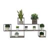 Admired By Nature 3 Tier Wall Mount Shelf, Modern Shelving Wall Mounted Organizer, Black Metal Shelf for Living Room Home Decor view 1