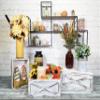 Admired By Nature 3 Tier Wall Mount Shelf, Modern Shelving Wall Mounted Organizer, Black Metal Shelf for Living Room Home Decor view 2