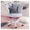 LIYFF-Stools Comfy Upholstered Lotus Office Chair, Accent Home Task Chair Executive Chair, 360 Swivel Height Adjustable view 1