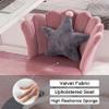 LIYFF-Stools Comfy Upholstered Lotus Office Chair, Accent Home Task Chair Executive Chair, 360 Swivel Height Adjustable view 3