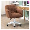 LIYFF-Stools Swivel Chair Height Adjustable Upholstered Seat Leisure Chair with Five Star Foot view 1