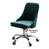 LIYFF-Stools 360 Swivel Office Desk Chair, Velvet Adjustable Rolling Task Chair with Backrest for Barber, Office, Home, Computer, Armless view 3