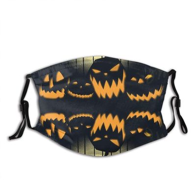 Horror Halloween Pumpkin Mask,Reusable Face Masks Anti-Dust Wind Sun-Proof Fashion Breathable Unisex Mouth Cover