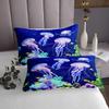 3D Jellyfish Bedspread, Boys Teens Ocean Theme Coverlet Set Marine Life Jellyfish Quilted Coverlet,For Adult Women Girls Blue Purple Sea Animal Bedspread Quilt Set Coral Fishes Decor Bedspread, King view 4