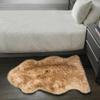 Natural Milan Genuine Sheepskin Area Rugs with Thick and Lush Pile, Fluffy Sheep Fur Rug with Anti-Skid Backing for Bedroom Living Room, Single Pelt, Morchella 2 ft x 3 ft view 1