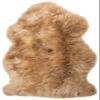 Natural Milan Genuine Sheepskin Area Rugs with Thick and Lush Pile, Fluffy Sheep Fur Rug with Anti-Skid Backing for Bedroom Living Room, Single Pelt, Morchella 2 ft x 3 ft view 2