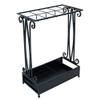 Umbrella Racks AYY Freestanding Hotel Umbrella Stand Umbrella Holder, Hollow Umbrella Drainage Rack Storage Rack with Drip Tray and Hook, Can Store 18-45 Umbrellas, Black (Size : 15 Holes 16 Hooks) view 1