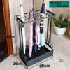 Umbrella Racks AYY Freestanding Hotel Umbrella Stand Umbrella Holder, Hollow Umbrella Drainage Rack Storage Rack with Drip Tray and Hook, Can Store 18-45 Umbrellas, Black (Size : 15 Holes 16 Hooks) view 2