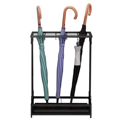 Umbrella Racks WXYZ Umbrella Stand for Home Hotel Lobby, Detachable and Easy to Assemble Umbrella Bucket, 44x24x60cm Black, Gold (Color : Black)
