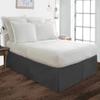 ABP Collection Bed Skirt - Soft Silky Microfiber Box Pleated Bed Skirt - Luxury Pleated Dust Ruffle, Hotel Quality Sleek Modern Bed Skirt, Easy Fit with 21 Inch Tailored Drop, Queen, Dark Grey view 3