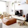 Amazing Large Square Leather Pouf - Handmade Natural Cow Leather - Moroccan Pouf, Living Room Ottoman - Only Cover (50x35x14 inch) view 4