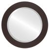 OVALCREST Round Beveled Wall Mirror for Home Decor - Soho Style - Black Walnut - 18x18 Outside Dimensions view 1