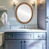 OVALCREST Oval Beveled Wall Mirror for Home Decor - Manhattan Style - Sunset Gold - 20x26 Outside Dimensions view 4