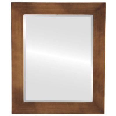OVALCREST Rectangle Beveled Wall Mirror for Home Decor - Soho Style - Sunset Gold - 26x32 Outside Dimensions
