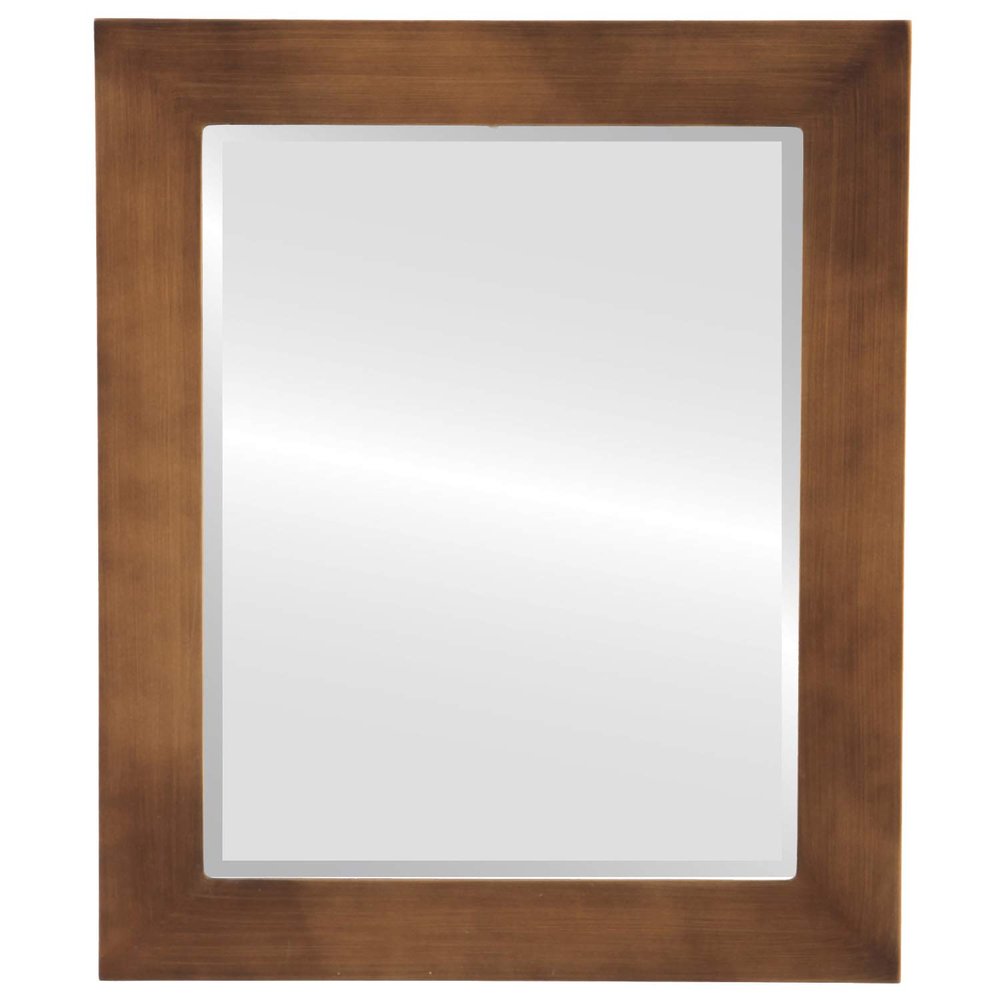 OVALCREST Rectangle Beveled Wall Mirror for Home Decor - Soho Style - Sunset Gold - 26x32 Outside Dimensions