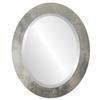OVALCREST Oval Beveled Wall Mirror for Home Decor - Soho Style - Silver Leaf with Brown Antique - 34x44 Outside Dimensions view 1