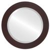 OVALCREST Round Beveled Wall Mirror for Home Decor - Soho Style - Black Cherry - 18x18 Outside Dimensions view 1