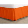 100% Cotton 800 Thread Count Box Pleated Bed Skirt - Luxury Pleated Dust Ruffle, Hotel Quality Modern Bed Skirt, Easy Fit with 15 Inch Tailored Drop, Queen, Orange view 2