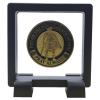 Challenge Coin Holder, Single Coin Display Case, 3D Floating Clear Frame with Feet Stand, Postage Stamp Jewelry Medallion Specimen Medal Holder Box view 1