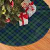 DARAJZ Clan Maccallum Dark Blue and Green Scottish Tartan Christmas Tree Skirt for Xmas Party Decoration-48 inch view 2