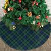 DARAJZ Clan Maccallum Dark Blue and Green Scottish Tartan Christmas Tree Skirt for Xmas Party Decoration-48 inch view 3