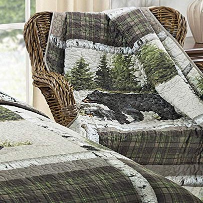 BLACK FOREST DECOR Breckenridge Bear Lodge Throw