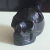 2'' Hand Carved Mixed Gemstone Crystal Skull Figurine Carving Home Decor (Black Obsidian) view 2