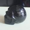 2'' Hand Carved Mixed Gemstone Crystal Skull Figurine Carving Home Decor (Black Obsidian) view 3