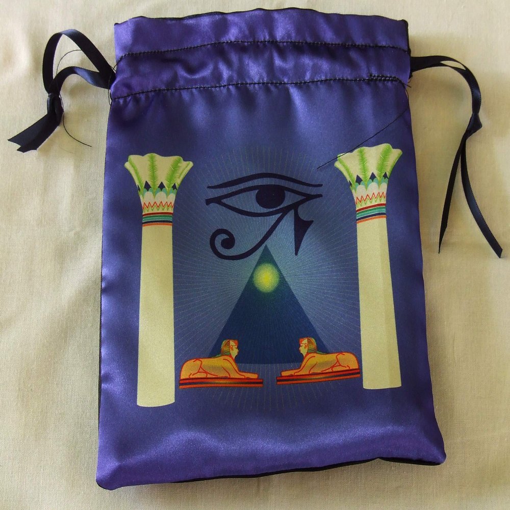 Tarot Bag - Altar Cloth Bag - The Eye of Horus - for tarot readings and divination, runes, crystal reading, dice